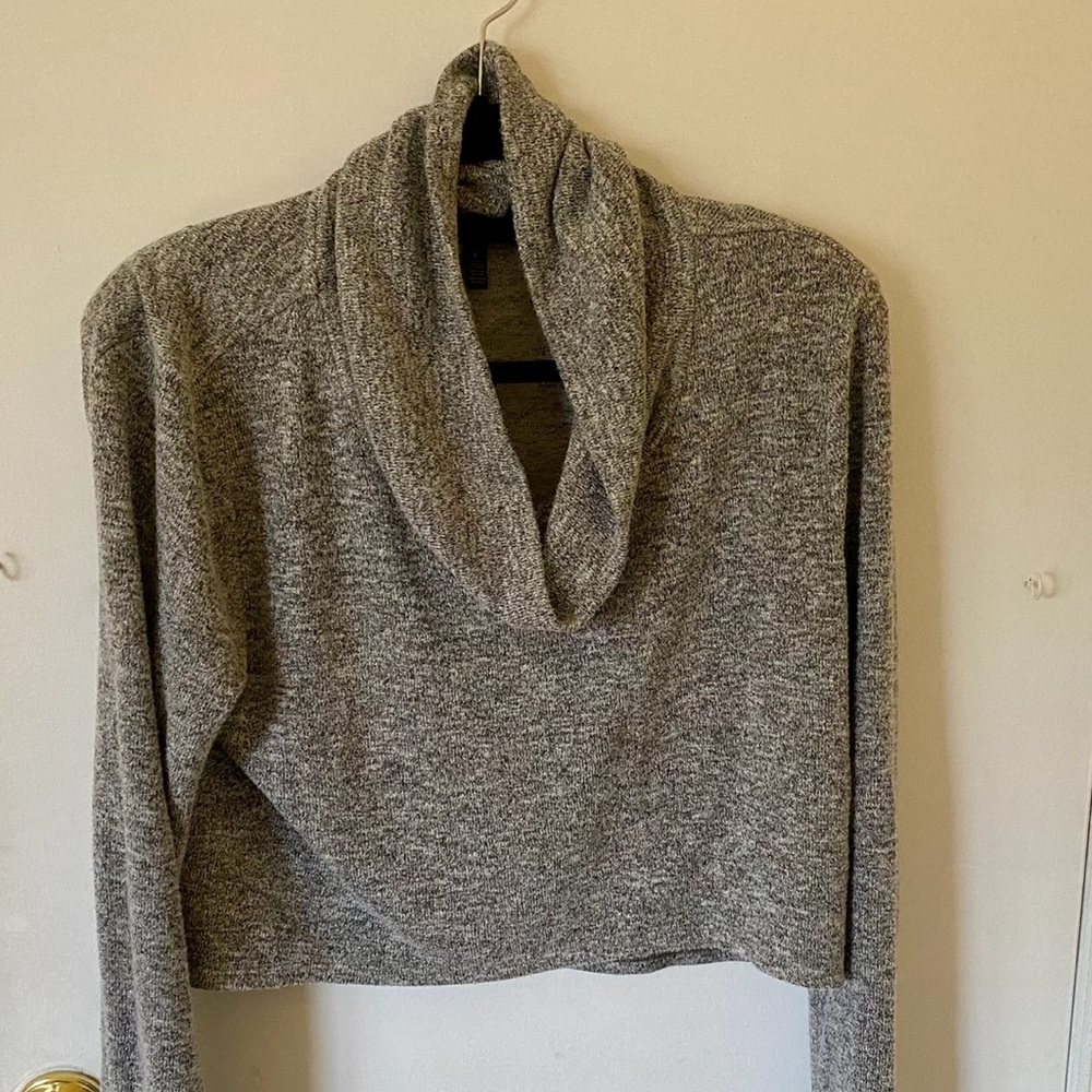 Gorgeous Cropped WHBM Cowl-Neck Sweater